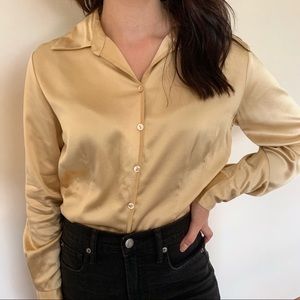 100% Silk Gold Blouse